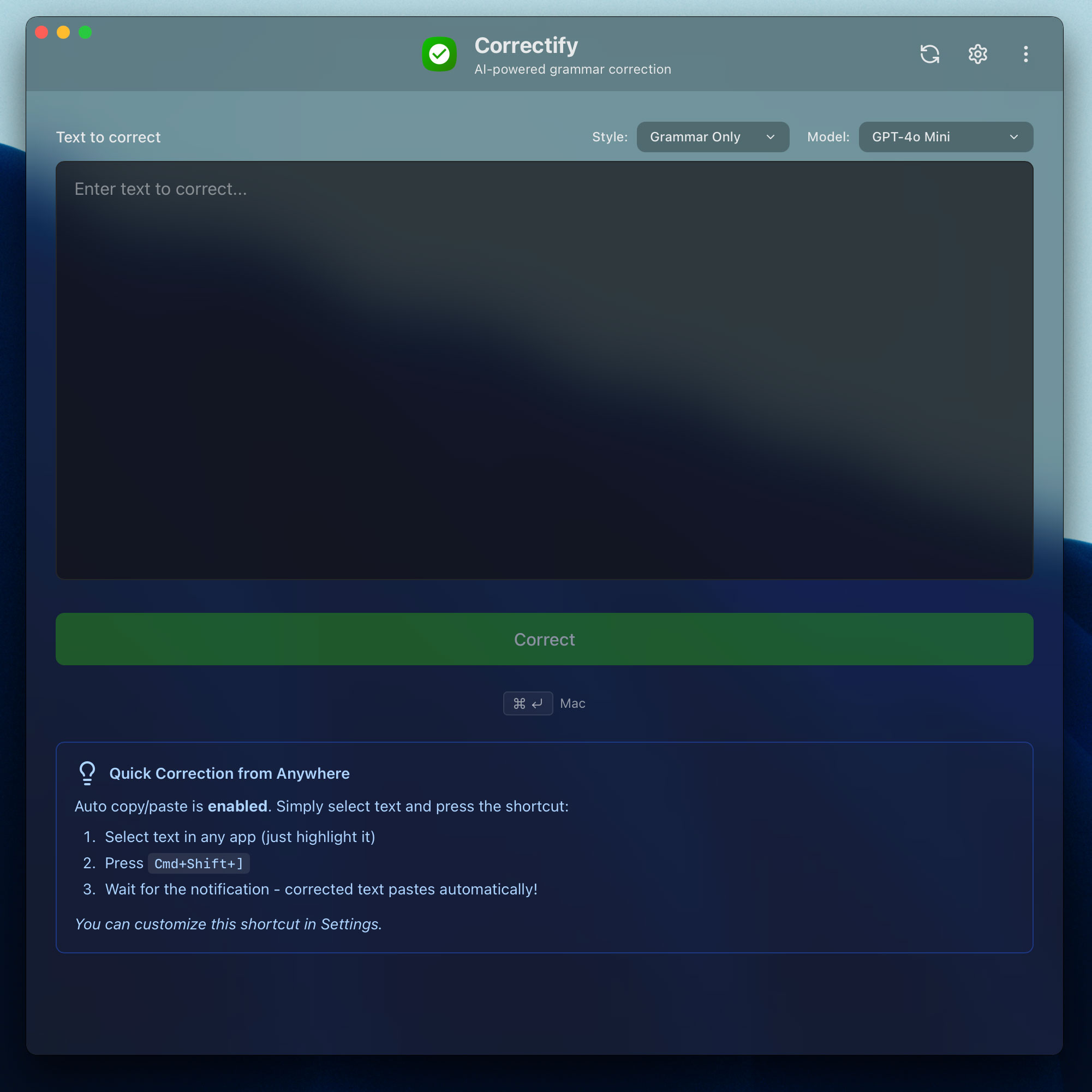 Correctify Screenshot