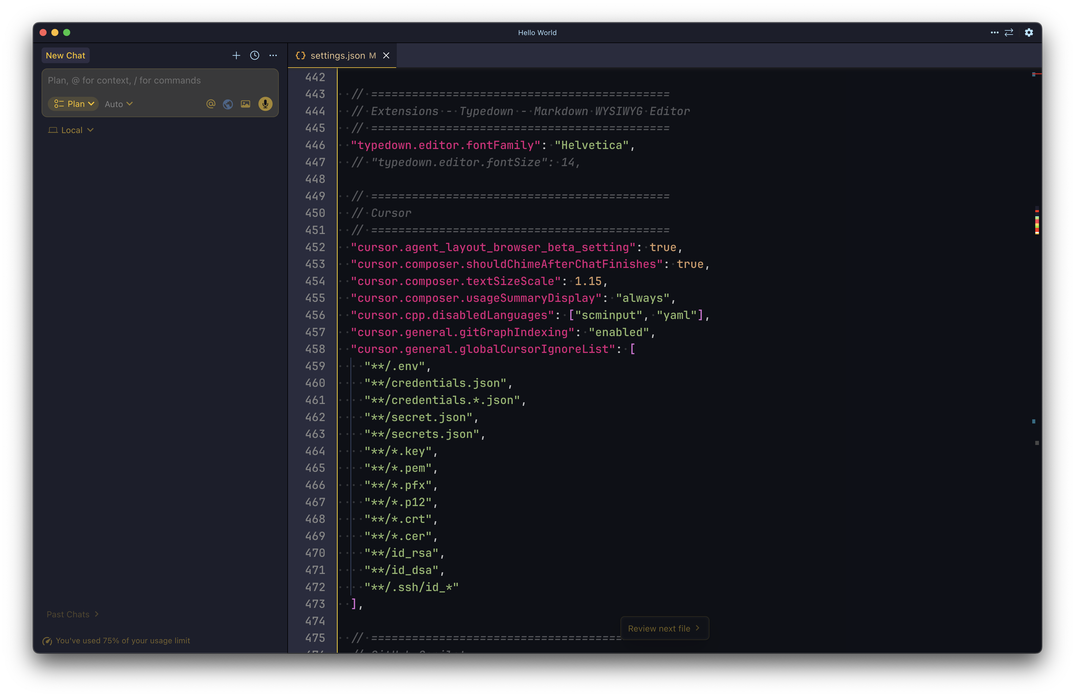 Cursor Settings Screenshot