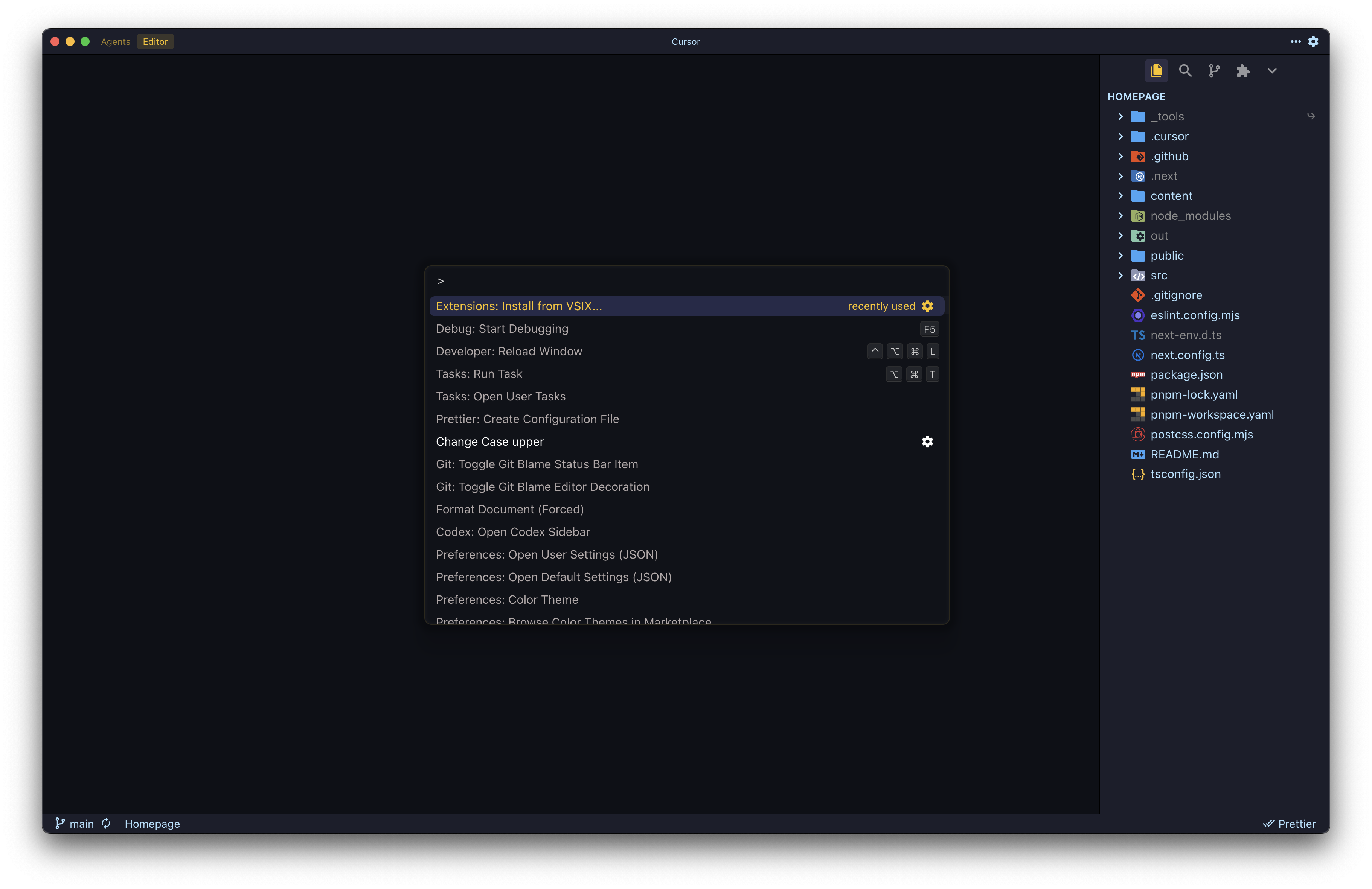 Screen Shot Command Palette