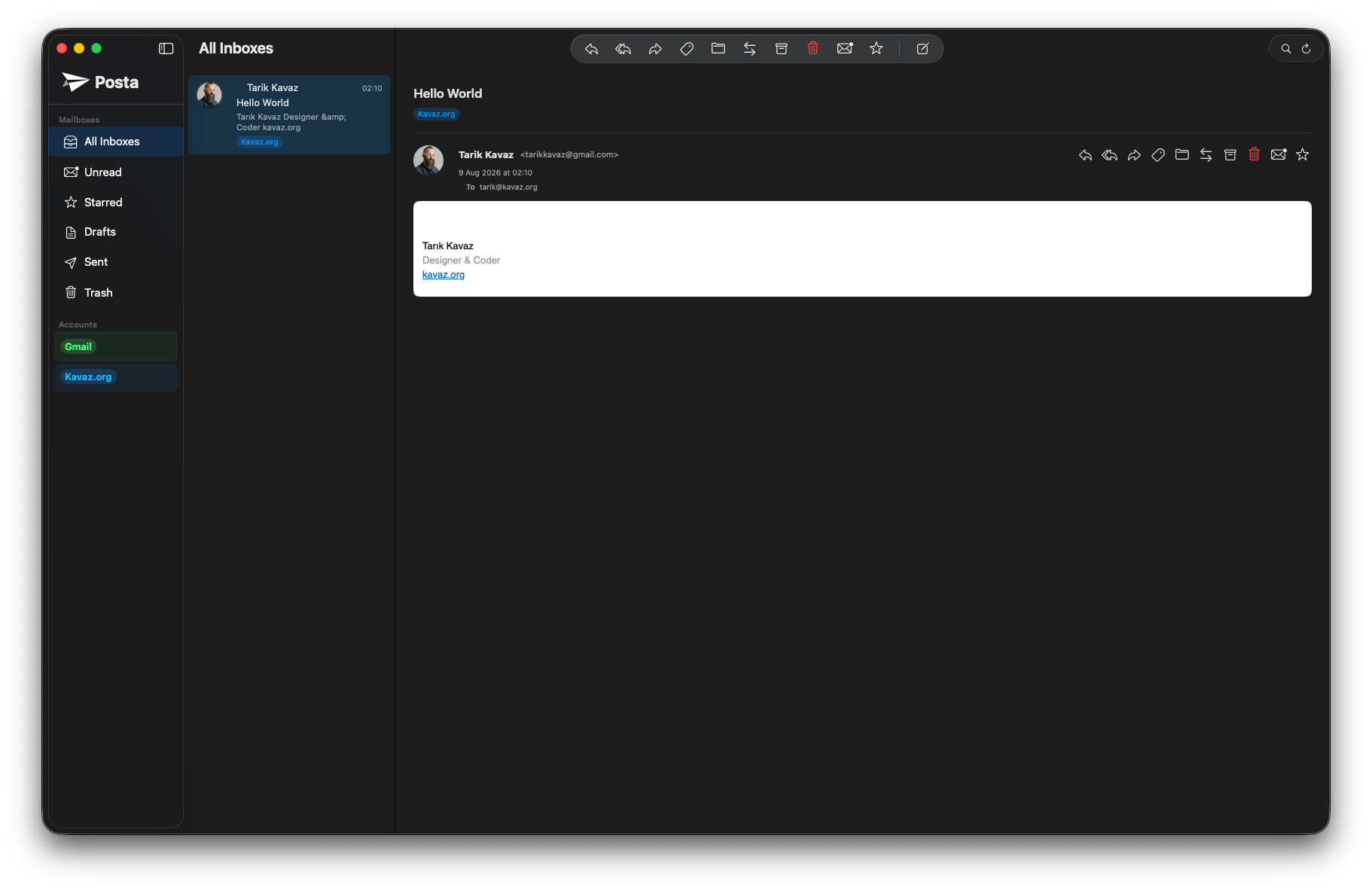 Posta unified inbox