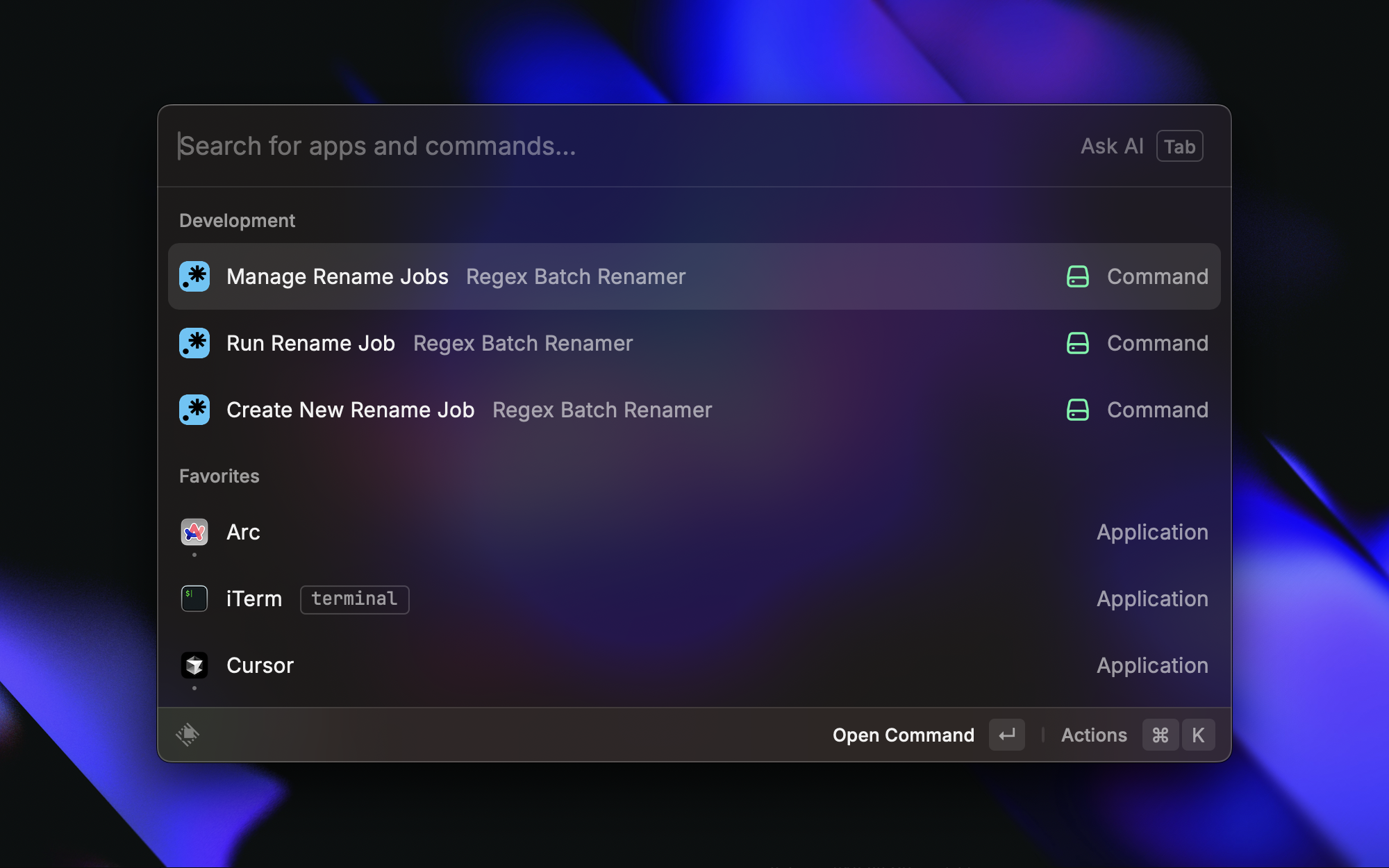 Regex Batch Renamer - A Powerful Raycast Extension for File Management